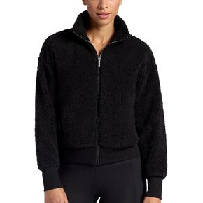 Gaiam womens Sherpa Jacket, Cropped Fit, Stretch Heavyweight Material in Saudi Arabia