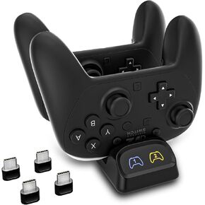 شاحن PS5 ، محطة شاحن وحدة تحكم PS5 مع محول 5V 3A AC ، PlayStation 5 Station Station Dock مع مؤشر LED ، حماية شريحة السلامة ، فرضية USB من النوع C السريع الشحن السريع in Kuwait