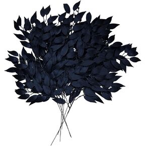HANDMD 6 Pack Christmas Artificial Black Leaf Bouquet, 23" Black Italian Ruscus Stems, for DIY Christmas Halloween Vase Filler Table Home Party Decor in Saudi Arabia