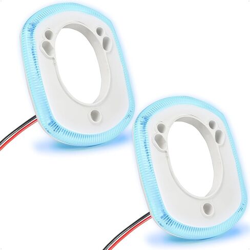 Five Oceans Blue LED Rod Holder Accent Bezel Ring, Fits All and Most Standard Rod Holders, Made of Grade Marine Durable Materials, 12 Volts, Multiple Packs in Kuwait