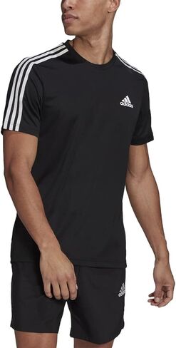 تي شيرت رجالي من adidas Aeroready Design 2 Move Sport بثلاثة خطوط in Kuwait