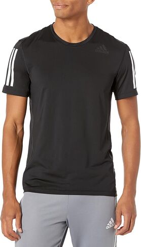 قميص رجالي من adidas Techfit بأكمام قصيرة وثلاثة خطوط in Kuwait