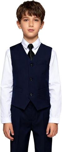 Boys Suits for Kids Toddler Tuxedo Boys' Formal Suit Set Slim Fit Wedding Ring Bearer Outfit in Kuwait