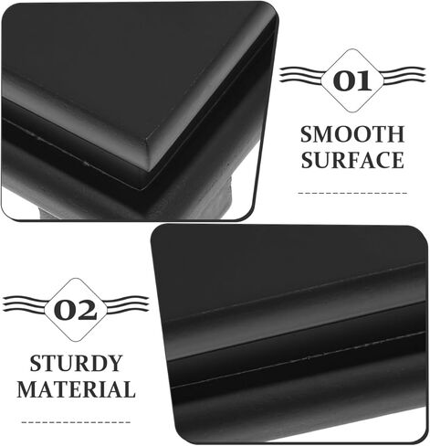 حامل عرض خشبي مربع من DECHOUS باللون الأسود - قاعدة عرض قاعدة مزهرية خشبية لوعاء النباتات الصغيرة، تمثال بوذا، خزان الأسماك، ديكور المنزل والمكتب المزرعة، 6 × 2 بوصة in Kuwait