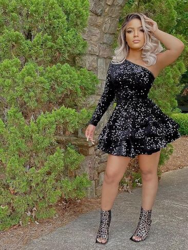 RSOETOO Sequin Short Homecoming Dress for Teens Sparkly Prom Dress Sweet 14 16 Birthday Photo Shoot Gowns RON004 in Saudi Arabia