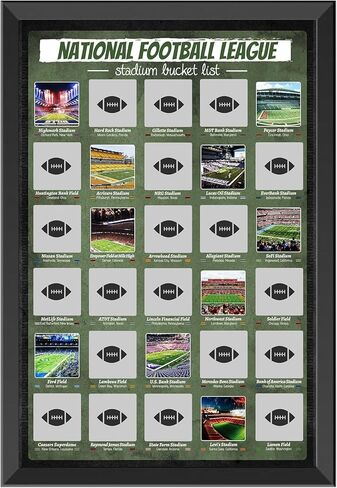 GKLTVB Football Stadiums Scratch Off Poster,Football Gifts for Men or Boy, All 30 Updated Playing Field Posters,foot ball Room Decor,18x12 IN in Saudi Arabia