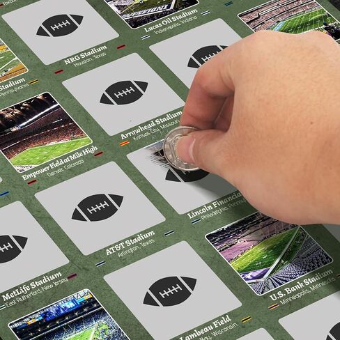 GKLTVB Football Stadiums Scratch Off Poster,Football Gifts for Men or Boy, All 30 Updated Playing Field Posters,foot ball Room Decor,18x12 IN in Saudi Arabia