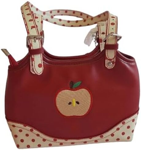 Umhje حقائب يد شفافة للنساء أحمر مزدوج الجانب منقطة غريب الأطوار أبل حقيبة كتف نزوة توي محفظة غير تقليدية in Kuwait