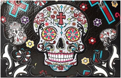 Sugar Skull Purse with Concealed Carry Pocket Day of The Dead Handbag in Kuwait