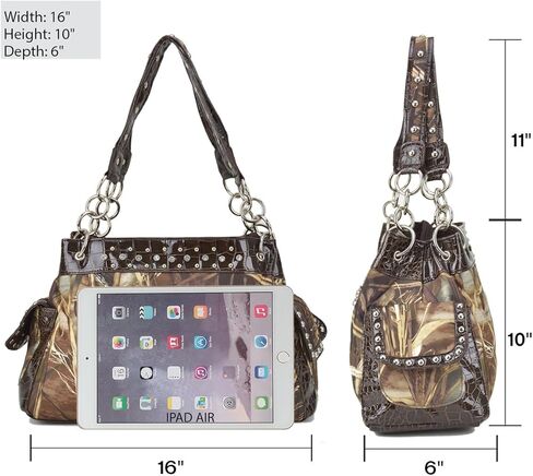 Women's Camouflage Hobo Shoulder Bag Medium Size Casual Purse for Travel and Daily Use in Saudi Arabia