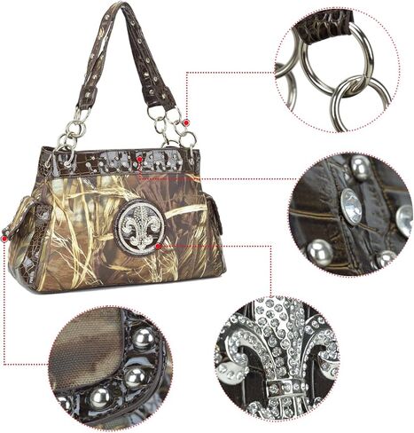 Women's Camouflage Hobo Shoulder Bag Medium Size Casual Purse for Travel and Daily Use in Saudi Arabia