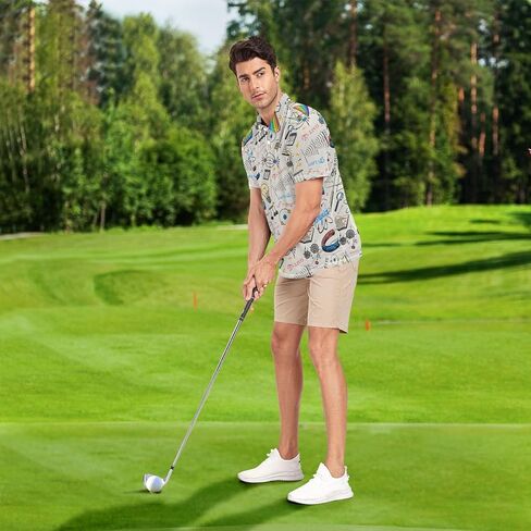 Periodic Table of The Elements Print Men's Polo Shirts Short Sleeve Quick Dry Athletic Outdoor Sports Golf Shirts S-XXL in Saudi Arabia