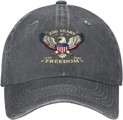 USA 250th Anniversary Sun Hats Black Adjustable Hats Women Men Hat Leisure Truck Funny Cap. in Saudi Arabia