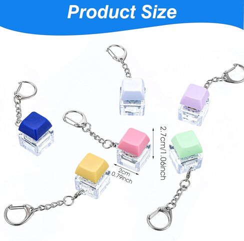 Mabor 6Pcs Keyboard Fidget Clicker Keyboard Fidget Keychain of 6 Colors Decompression Keycap Button Stress Relief Gifts for Adult Men Women to Relief Stress Pass Time in Saudi Arabia
