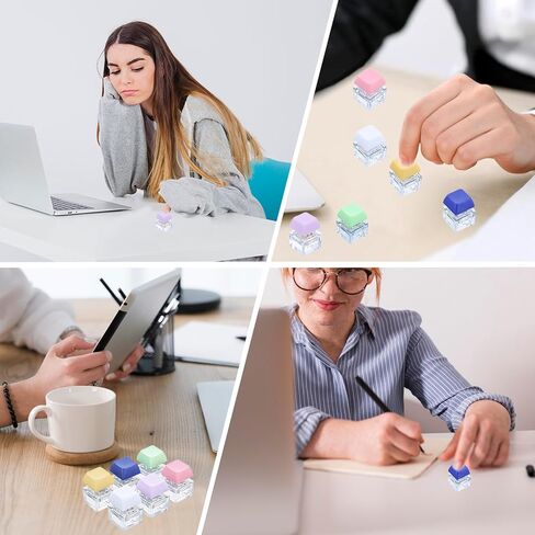 Mabor 6Pcs Keyboard Fidget Clicker Keyboard Fidget Keychain of 6 Colors Decompression Keycap Button Stress Relief Gifts for Adult Men Women to Relief Stress Pass Time in Saudi Arabia