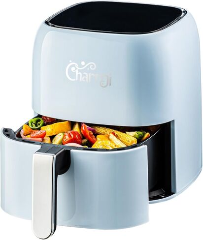 Charmi Large 5QT Air Fryer, Stylish Retro Design, Beautiful Vintage Inspired, Digital Touchscreen, 8-in-1 Cooking Presets, Dishwasher Safe, Nonstick Basket (Sky Blue) in Kuwait