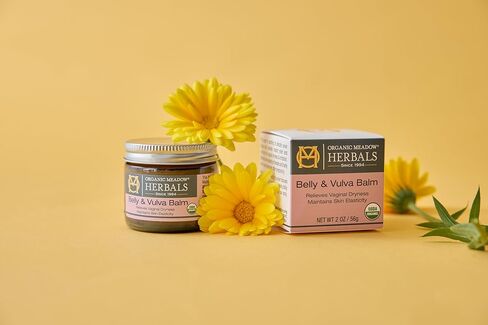 Organic Meadow Herbals Belly & Vulva Balm (2 oz.) - USDA Certified Organic. Dryness Relief for Women - Lubricating balm. Helps Maintain Skin Elasticity. Woman-owned & Operated Since 1994. in Saudi Arabia