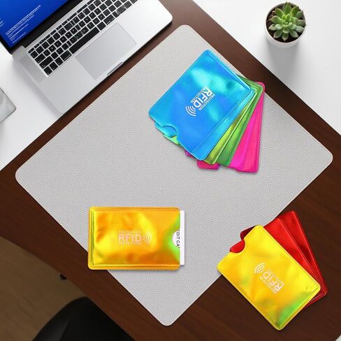 DOPENSPI 10PCS RFID Blocking Sleeves, Colorful RFID Card Holder Credit Card Protector Waterproof Identity Cards Protector Slim Design 5 Color CardProtector Sleeves for Women Men in Saudi Arabia