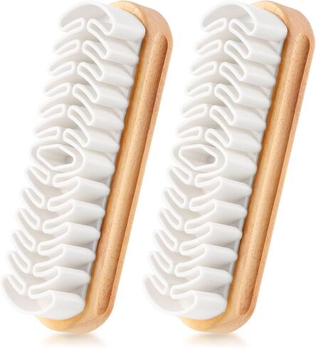 2 Pcs Suede Shoe Brush Nubuck Leather Cleaner Shoes Shine Dauber Crepe Applicators Set with Cleaning Eraser Cloth(Brush with Eraser) in Saudi Arabia