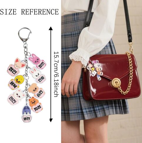 Cute SK-Z Acrylic Keychain Cartoon Keyring Pendant Charm Bag Accessory for Stray Fans Gifts in Saudi Arabia