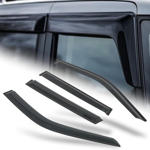 M-AUTO Window Visors Rain Guards Shields Compatible with 07-10 Ford Explorer Sport Trac, Tape-On Rain Guards Shields, 4 PCs in Kuwait
