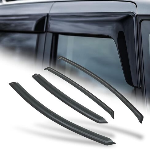 M-AUTO Window Visors Rain Guards Shields Compatible with 07-10 Ford Explorer Sport Trac, Tape-On Rain Guards Shields, 4 PCs in Kuwait