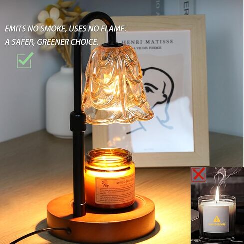 مصباح Zholp لتدفئة الشموع مع مؤقت، ارتفاع قابل للتعديل، 2 لمبة - سخان تذوب الشمع للشمع المعطر والشموع المعطرة، ديكور غرفة النوم المنزلية in Kuwait