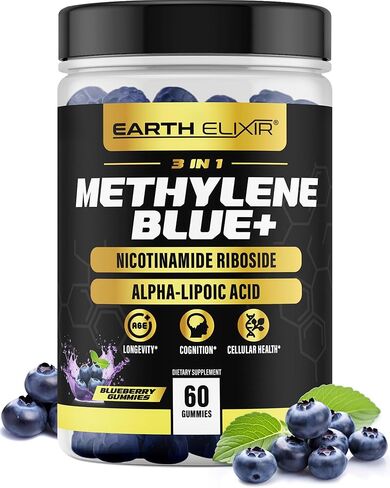 3-in-1 Methylene Blue Capsules – Methylene Blue Pharmaceutical Grade w/Alpha Lipoic Acid (ALA) & Nicotinamide Riboside – NAD Supplement for Energy, Cognitive & Cellular Support – 3 Month Supply in Saudi Arabia