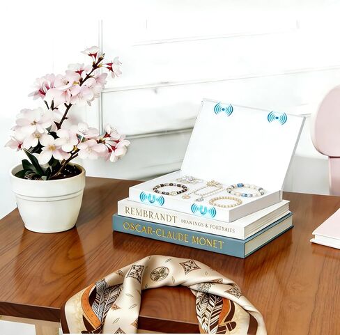 مجموعة صندوق تخزين الكتب المزخرفة من Kergouzoe مكونة من 3 كتب من الكتان لتعزيز طاولة القهوة أو رف الكتب أو ديكور الرف - كتب وهمية/صناعية لعرض صندوق التذكار، ديكور المنزل الحديث، تخزين الصور in Kuwait