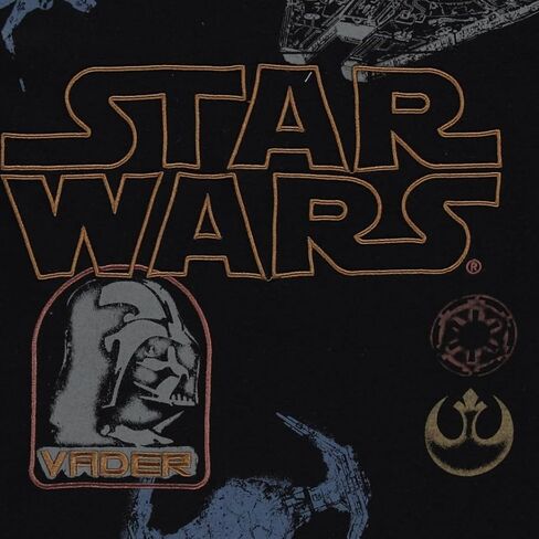 تي شيرت رجالي كلاسيكي من STAR WARS، قميص رجالي عصري مصبوغ - دارث فيدر، C3PO، R2D2 وستروم تروبر in Kuwait