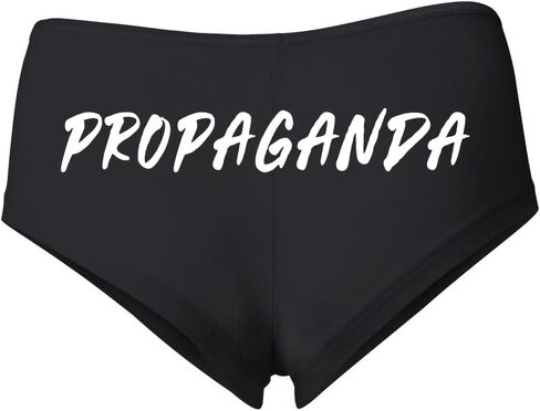 Wild Bobby PROPAGANDA Women's Cotton Spandex Booty Shorts, Black, Small in Saudi Arabia