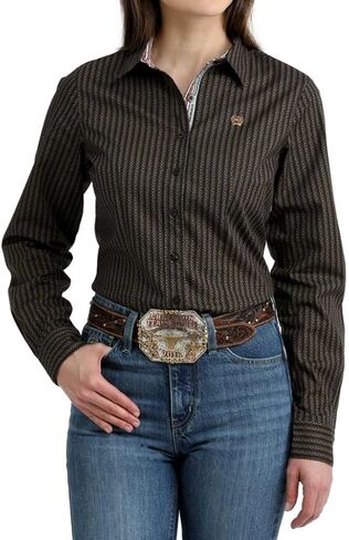 Cinch Women's Brown Print Shirt in Saudi Arabia
