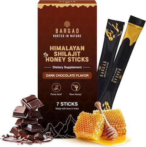 BARGAD Pure Himalayan Shilajit Sticks with Organic Honey & Saffron (7 Count) | Easy Single Use Shilajit Sticks | Boosts Energy & Immunity with 85+ Trace Minerals, 75%+ Fulvic Acid in Saudi Arabia