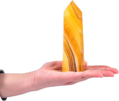 JIC Gem Large Fluorite Crystal Wand Natural Healing Crystal Point Large 6 Sides Colorful Fluorite Stone Crystal Tower Energy Gemstone Home Decor 1.1-1.7 Lbs in Saudi Arabia