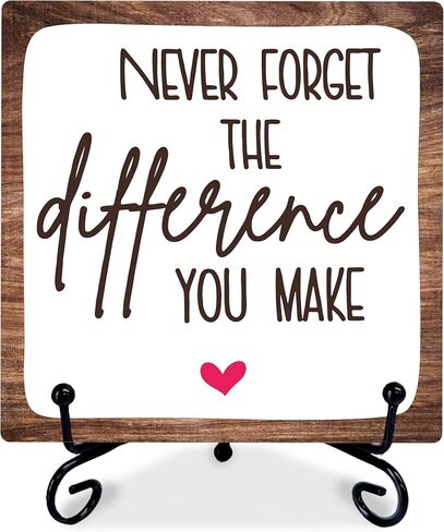 4" Inspirational Wood Decor - Make Happiness A Habit - Wooden Plaque Signs With 1 Metal Support Rustic Motivational Desk Décor For Home Office Bedroom Table Décor And Accessories - A02 in Saudi Arabia