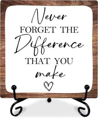 4" Inspirational Wood Decor - Make Happiness A Habit - Wooden Plaque Signs With 1 Metal Support Rustic Motivational Desk Décor For Home Office Bedroom Table Décor And Accessories - A02 in Saudi Arabia