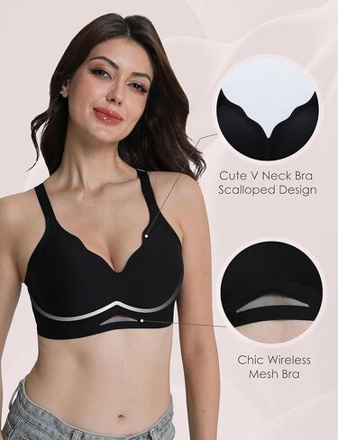Tarbo جيلي حمالات الصدر اللاسلكية للنساء لا Underwire رفع البرازيلي التغطية الكاملة لينة الراحة سلس تي شيرت داعمة Bralette in Kuwait