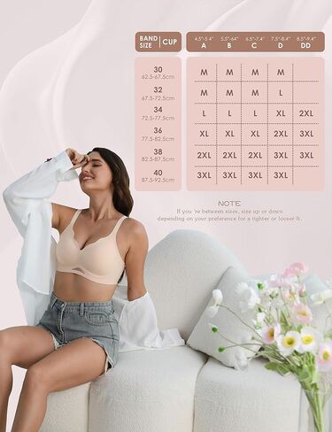 Tarbo جيلي حمالات الصدر اللاسلكية للنساء لا Underwire رفع البرازيلي التغطية الكاملة لينة الراحة سلس تي شيرت داعمة Bralette in Kuwait