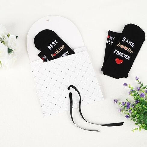 VVINFUGU Husband Gifts, Hubby Socks for Anniversary Birthday, Valentine's Day Wedding Christmas Gifts, Soft Cotton Black Men Socks with Gift Box in Saudi Arabia