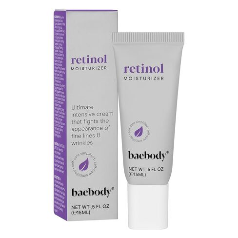 Baebody مصنوع في USA Retinol Cream للوجه - كريمة الوجه المضادة للشيخوخة للخطوط الدقيقة والتجاعيد - مع هدايا جوجوبا للزيت والفيتامين E - الجمال للنساء (50 مل/1.7 أوقية) in Kuwait