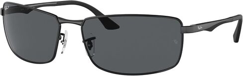 حزمة النظارات الشمسية Ray-Ban RB3498: RB 3498 006/81 أسود غير لامع ورمادي 61 ملم ومجموعة تنظيف النظارات in Kuwait