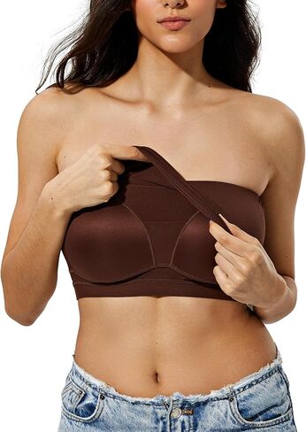 ZeroBound Tube Tops for Women with Built-in Shelf Bra Basic Backless Strapless Top, Bandeau Going Out Crop Tops in Saudi Arabia