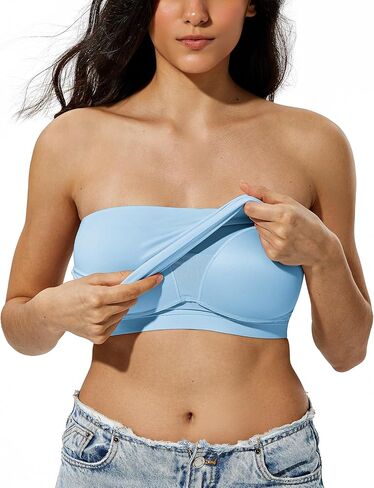 ZeroBound Tube Tops for Women with Built-in Shelf Bra Basic Backless Strapless Top, Bandeau Going Out Crop Tops in Saudi Arabia