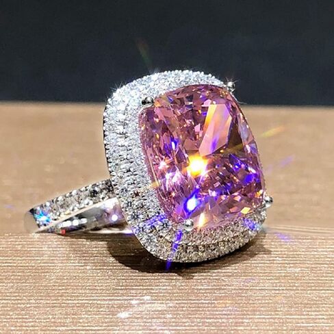 1pc Gorgeous Style Pink Ring For Women For Wedding Engagement Anniversary Party Jewelry Valentine's Day Gift in Saudi Arabia
