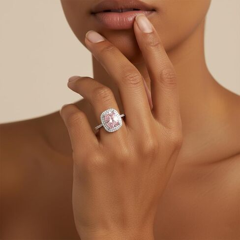 1pc Gorgeous Style Pink Ring For Women For Wedding Engagement Anniversary Party Jewelry Valentine's Day Gift in Saudi Arabia