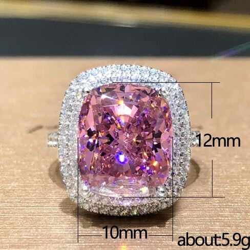 1pc Gorgeous Style Pink Ring For Women For Wedding Engagement Anniversary Party Jewelry Valentine's Day Gift in Saudi Arabia