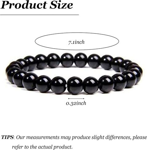 Shungite Black Onyx Bracelet for Women and Men Natural Black Stone Jewelry Bracelet trendy fashion jewelry Boho Fashion in Saudi Arabia