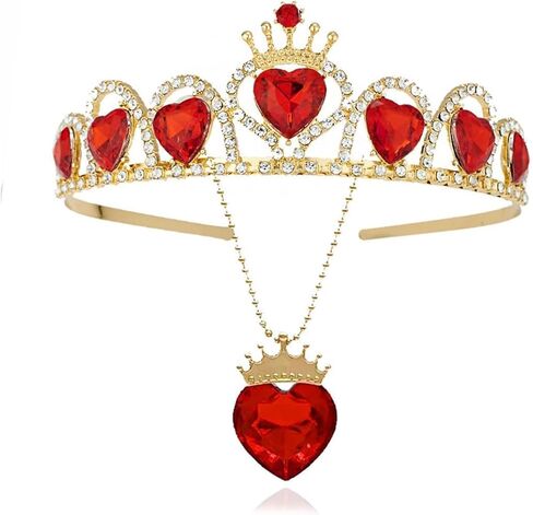 JAVARNV Heart Necklacs for Women Red Heat Necklace and Earrings Set Valentines Day Gifts for Her Valentines Day Necklace Red Necklaces Jewelry Gifts in Saudi Arabia