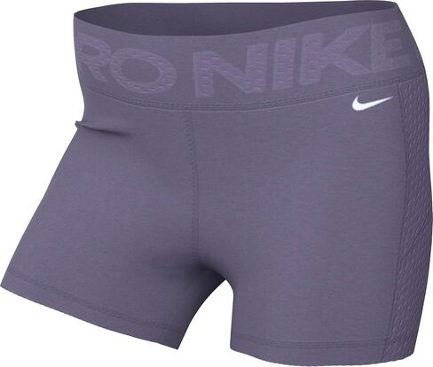 شورت Nike Pro نسائي متوسط ​​الارتفاع 3 بوصة بأجزاء شبكية (Daybreak/أبيض، FN3336-509) مقاس X-Small in Saudi Arabia