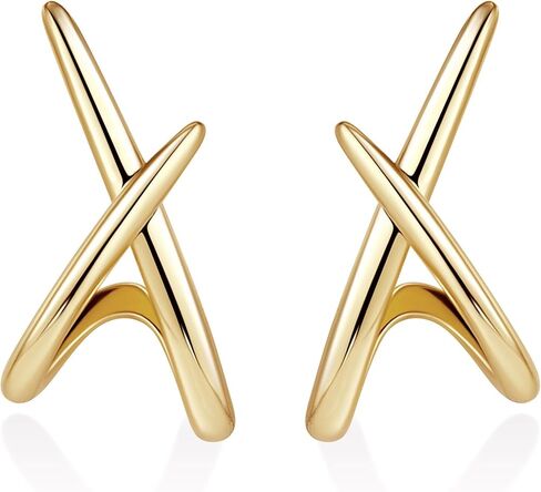 Gold Stud Earrings for Women Trendy, Simple Minimalist Gold Stud Earrings, Dainty Simple Earring for Women‘s Fashion Gifts in Saudi Arabia